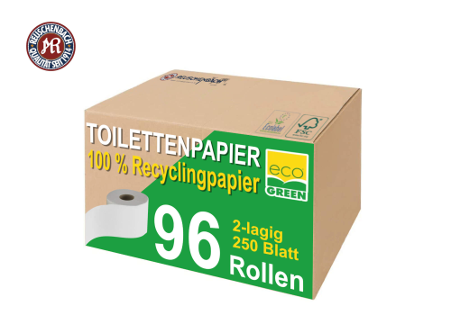 Reuschenbach ECOgreen 96 Rol./Karton - 250Bl. 2-lag. ohne Plastik